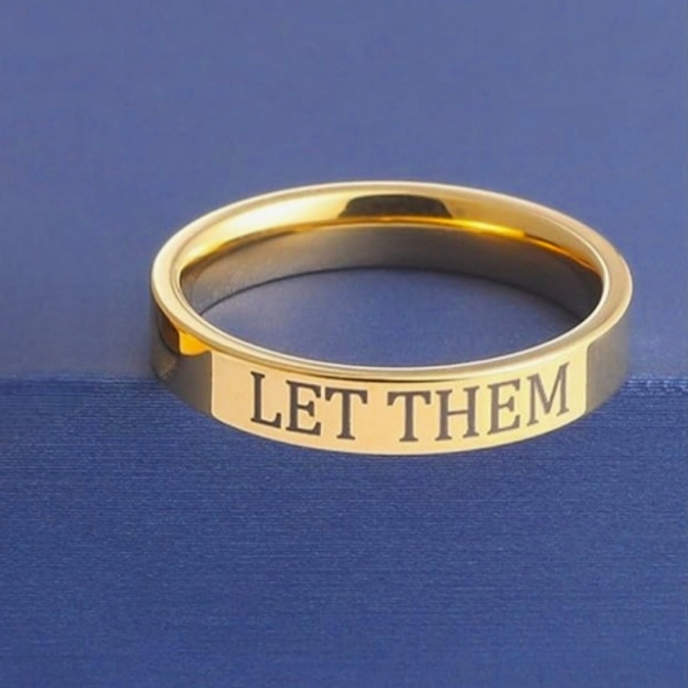 18k gold "let them" ring